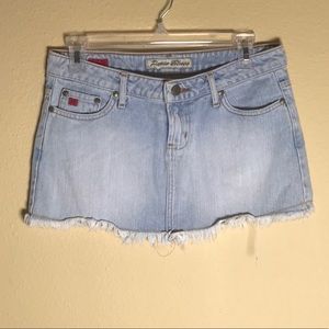 Paris Blues frayed Jean mini Skirt